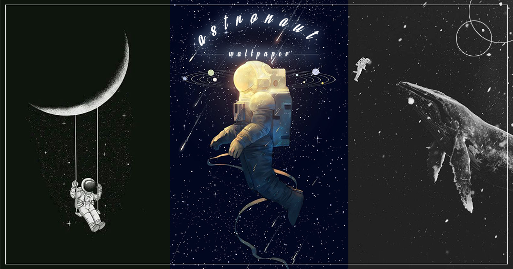 寂靜的太空人wallpaper 在浩瀚的宇宙裏 雖然獨自一人卻勇敢追逐着夢想 Girlsmood 女生感覺