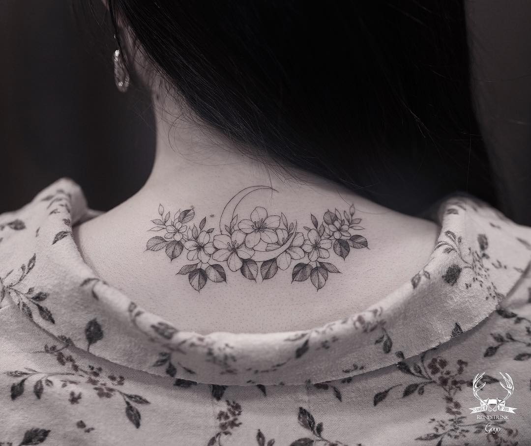 韓國性感唯美玫瑰刺青：女紋身師以黑白超細線條，在皮膚上刺出細膩而獨一無二的花紋圖案。 – GirlsMood 女生感覺